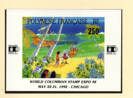 POLYNESIE  BLOC 20 COLUMBIAN STAMP EXPO   LUXE NEUF SANS CHARNIERE - Hojas Y Bloques