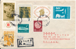 Bulgaria Registered Cover With More Topic Stamps Sent To Switzerland 10-5-1965 - Cartas & Documentos