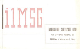 Radio Amateur QSL Card Italy Treia Macerata I1MSG - Radio Amateur