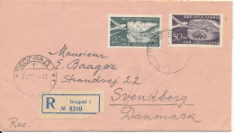 Yugoslavia Registered Cover Sent To Denmark Beograd - Covers & Documents