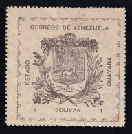 Venezuela, 1903  Y&T. 86 MH, 1 B. Negro-gris, - Venezuela