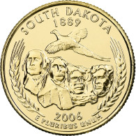 États-Unis, South Dakota, Quarter, 2006, U.S. Mint, Philadelphie, Golden, FDC - 1999-2009: State Quarters