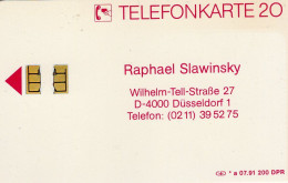 Gutenberg TK N * A 07.1991 (K350) 200Expl.** 125€ Druckerei Raphael Slawinski Buchholz BUND#198 VIP-TC Stamp On Telecard - Personaggi