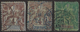 DIEGO SUAREZ 1893 - Colonia Francese - Usati - Gebraucht
