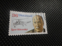 TIMBRE : US Poste Aérienne #C119 - Igor Sikorsky (1988) 36¢ - Gebraucht