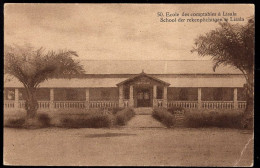 RUANDA URUNDI(1928) Accounting School. Illustrated Postal Card Of Belgian Congo Overprinted For Use In Ruanda-Urundi. Se - Enteros Postales