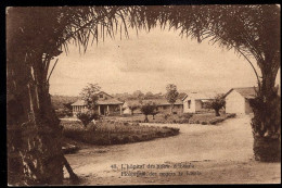 RUANDA URUNDI(1928) Hospital For Blacks. Illustrated Postal Card Of Belgian Congo Overprinted For Use In Ruanda-Urundi. - Interi Postali