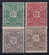 MAURITANIE 1914 - MLH - YT 17-20 - Taxe - Usados