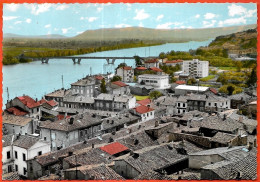 CPSM 07 LA VOULTE Ardèche - Vue Générale (aérienne) Et Le Pont Sur Le Rhône - La Voulte-sur-Rhône