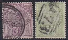 JAMAICA 1889 - Canceled - Sc# 24, 25 - Jamaica (...-1961)