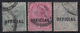 JAMAICA 1890/91 - Canceled - Sc# O2-O4 - Officials - Giamaica (...-1961)