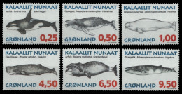 Grönland 1996 - Mi-Nr. 287-292 ** - MNH - Wale / Whales - Ongebruikt