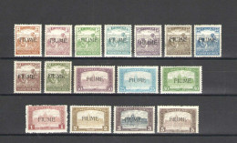 FIUME 1918-19 MIETITORI E VEDUTA 16 V. LA SERIETTA * GOMMA ORIGINALE CAT. 982,00 - Fiume