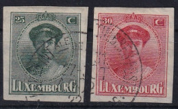 LUXEMBOURG 1922 - Canceled - Sc# 149, 150 - 1921-27 Charlotte De Face