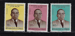 CONGO DEMOCRATIC  REP. 1961  SCOTT #381-383  Used - Usados