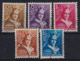 LUXEMBOURG 1933 - Canceled - Sc# B55-B59 - Used Stamps