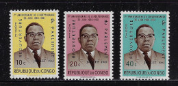CONGO DEMOCRATIC  REP. 1961  SCOTT #396-398  MH - Neufs