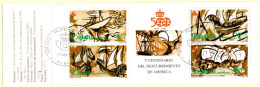Spain 1990 Discovery America Stampbooklet Cancelled Ships Colon Columbus - Folletos/Cuadernillos