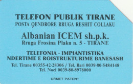 PHONE CARD ALBANIA URMET (E104.35.5 - Albania