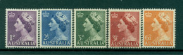 Australie 1953 - Y & T N. 196/98A - Série Courante (Michel N. 229/30-234/36) - Nuovi