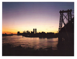 NEW YORK CITY (ESTADOS UNIDOS) // THE LOWER MANHATTAN SKYLINE AND THE WILLIAMSBURG BRIDGE (1981) - Tarjetas Panorámicas