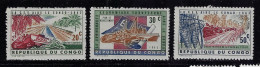 CONGO DEMOCRATIC REP. 1963 SCOTT #455-457 USED - Usati
