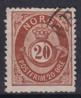 NORWAY 1882 - Canceled - Sc# 43 - Oblitérés