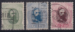 NORWAY 1878 - Canceled - Sc# 32-34 - Used Stamps