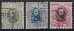 NORWAY 1878 - Canceled - Sc# 32-34 - Oblitérés