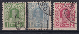 NORWAY 1911-1918 - Canceled - Sc# 70-72 - Used Stamps