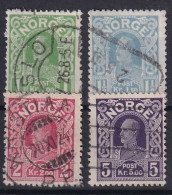 NORWAY 1911-1918 - Canceled - Sc# 70-73 - Complete Set! - Gebruikt