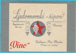 LJUTOMERSKI ŠIPON (Ljutomer - Ormož) Ljubljana-Ptuj-Maribor Old Pre-WW2 Wine Label From 1920s * White Wine Vin Vino Wein - Vino Blanco