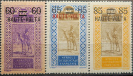 LP3972/343 - 1922/1925 - COLONIES FRANÇAISES - HAUTE VOLTA - SERIE COMPLETE - N°21 à 23 NEUFS**(2t)/*(1t) - Unused Stamps