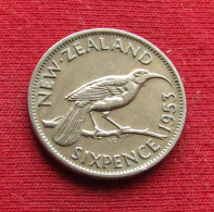 New Zealand 6 Pence 1953 KM# 26.1 *VT Sixpence  Nova Zelandia Nuova Zelanda Nouvelle Zelande Six - Neuseeland