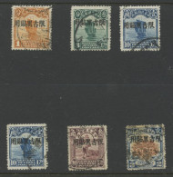 CHINA / Province Manchuria - Six (6) Overprinted Stamps. Used. Including $2. - Manciuria 1927-33