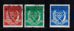 CONGO DEMOCRATIC REP. 1969  SCOTT #642-644 USED - Gebraucht