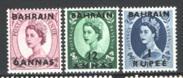 Bahrain 1956 Y.T.93/95 **/MNH VF - Bahreïn (...-1965)