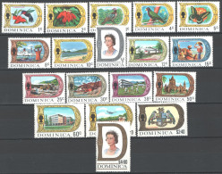 Dominica 1968 Y.T.263/68,270/81 **/MNH VF - Dominica (...-1978)