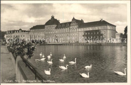 42220040 Guben Neissepartie Mit Stadthaus Schwaene Guben - Guben