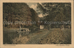 42216073 Burg Spreewald Am Gasthaus Eiche Wasserstrasse Kahn Serie Spreewaldbild - Burg (Spreewald)