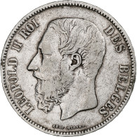 Belgique, Leopold II, 5 Francs, 5 Frank, 1868, Argent, TB+, KM:24 - 5 Frank