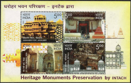 INDIA 2009 HERITAGE MONUMENTS PRESERVATION BY INTACH ARCHITECTURE MINIATURE SHEET MS MNH - Unused Stamps