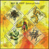INDIA 2009 SPICES OF INDIA MINIATURE SHEET MS MNH - Unused Stamps