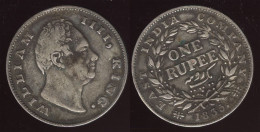 British India 1835 Off-rotation Strike Silver Rupee VF-EF Coin Toned Rare - Autres – Asie