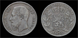 Belgium Leopold II 5 Frank 1870 - 5 Francs
