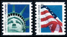 Etats-Unis / United States (Scott No.4490-91 - Statue Of Liberty) (o) Perf. 8 1/2 Vert - Gebruikt