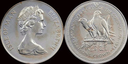 Isle Of Man 1 Crown 1978 Elisabeth II 25 Years Jubileum Proof In Plastic Capsule - Colonie