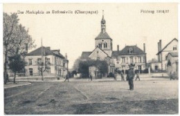 §185 2 CARTES , DER MARKTPLATZ ZU BETHENVILLE - BAHNHOF DONTRIEN (  FELDPOSTKARTE ) - Bétheniville