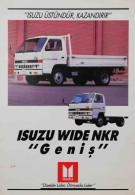 ISUZU TRUCKS ADVERTISING/ WIDE NKR "ISUZU IS LARGE, WITH SUPERIOR PROFITS." BROCHURE - Camions