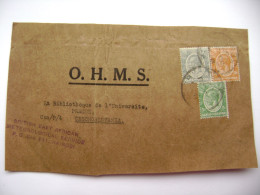 Kenya Nairobi Ca 1930s - Kenya And Uganda 50c, 20c, 5c - To Czechoslovakia - Large Envelope Clipping - Kenya & Ouganda